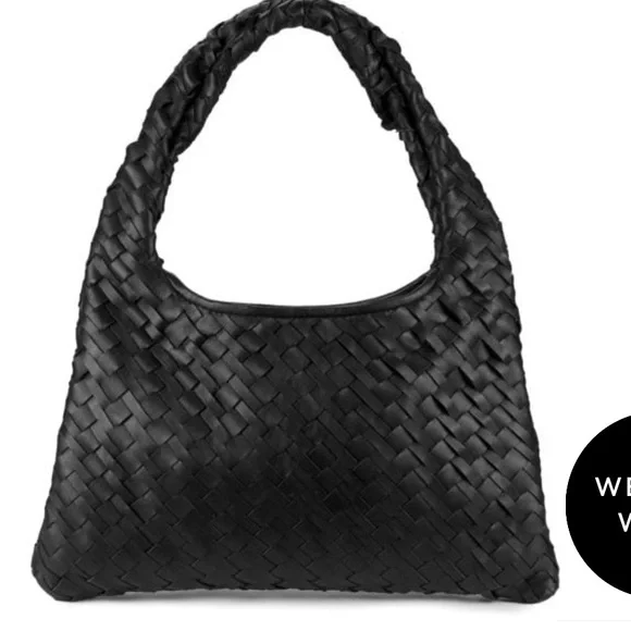 Walter Baker Shoulder Bag Black Woven Handbag - Picture 7 of 9